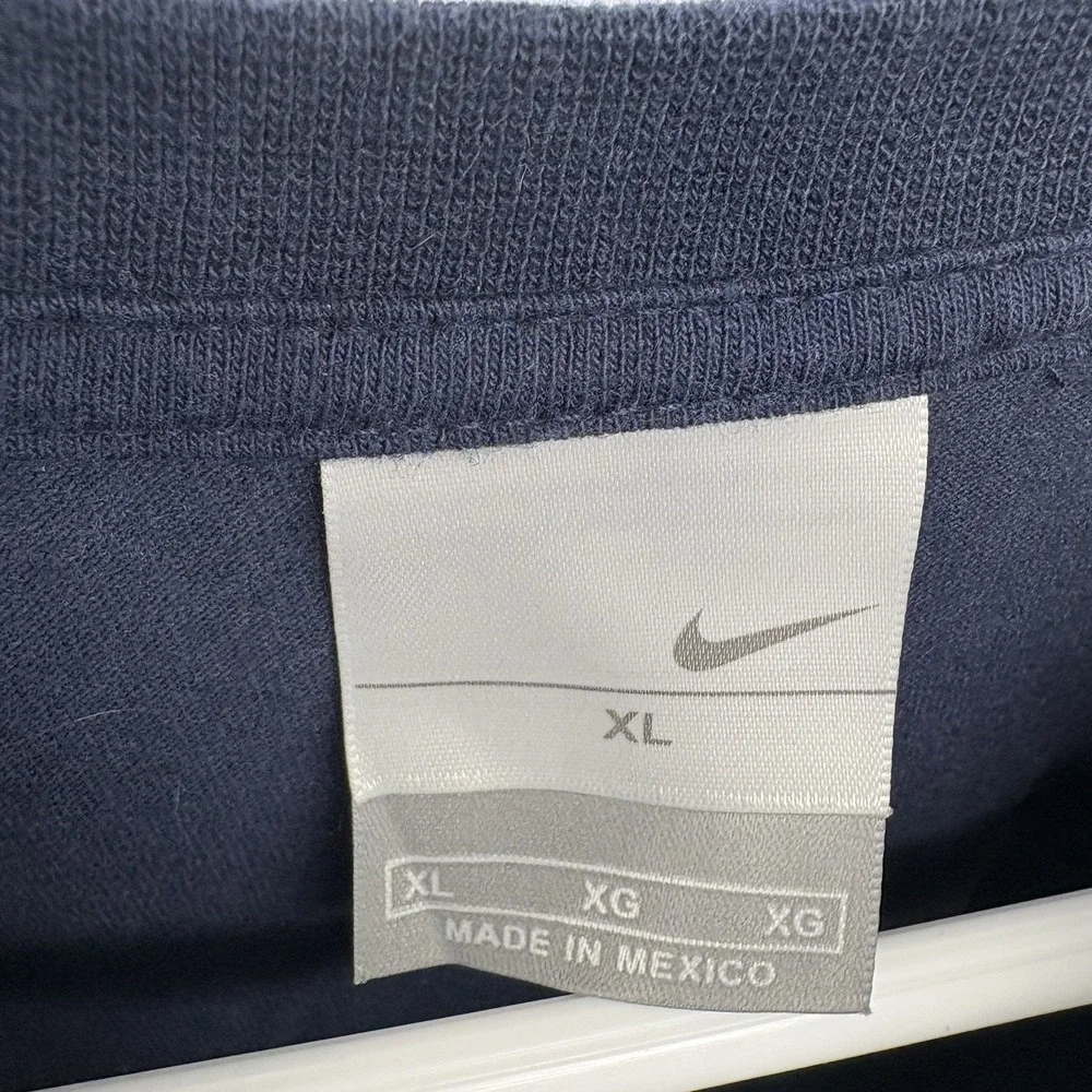 Vintage Nike Blue Long Sleeve Shirt Puff Print Embossed Embroidery Men XL - Picture 6 of 9